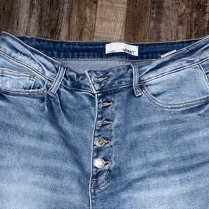 Vervet  distressed Women's Denim Blue Skinny Jeans size 32